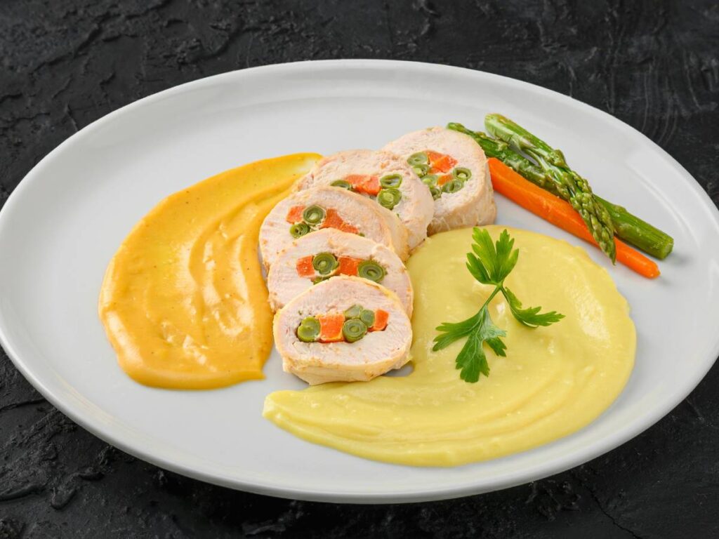 Jak ugotować kremowe puree z selera z dodatkiem sera gorgonzola? 2 Interesująca propozycja podania puree z selera