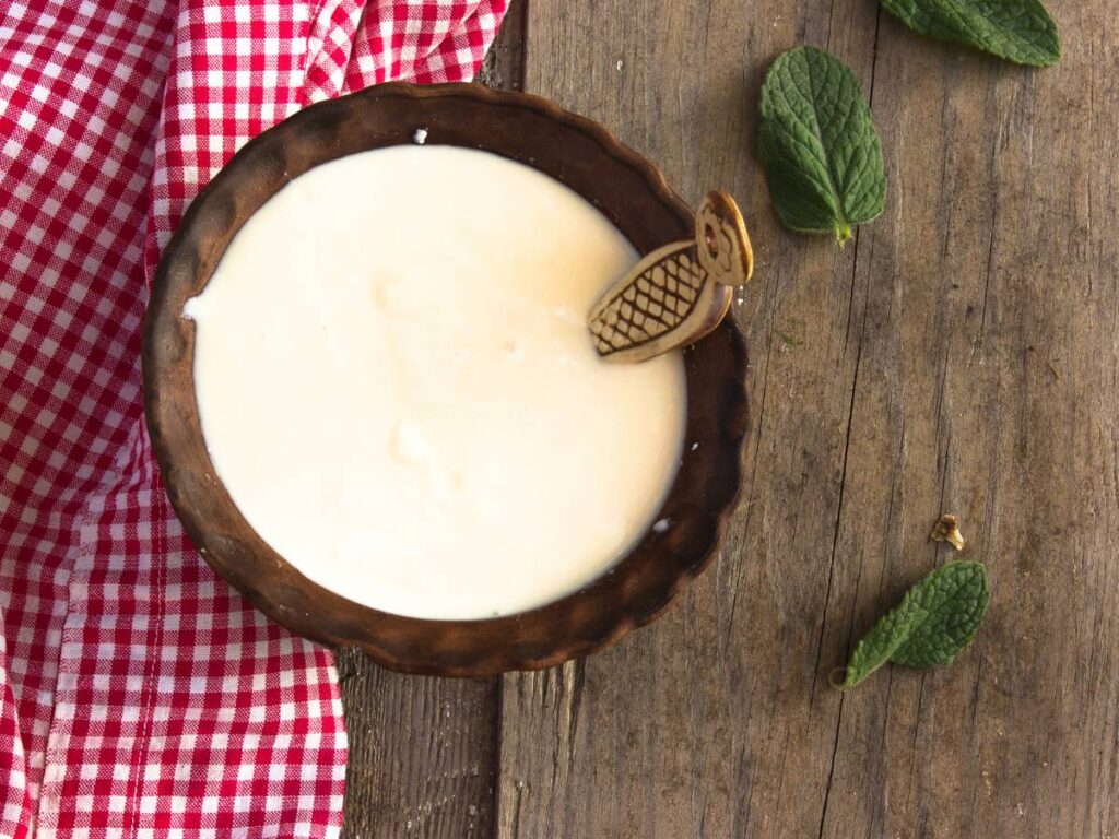 fraza, url: jak powstaje kefir 6 Miseczka kefiru. Obrazek w artykule Jak powstaje kefir? Poznaj tajemnice produkcji kefiru